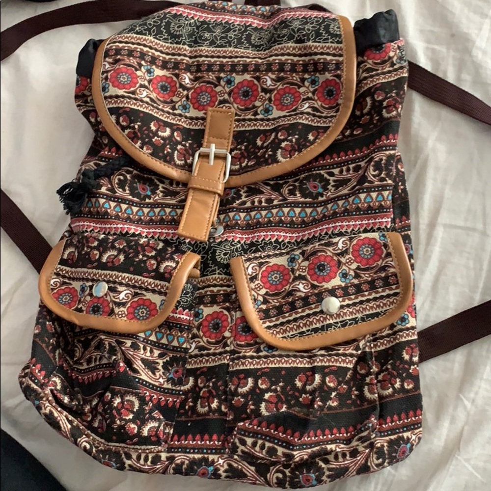 tribal print mini backpack